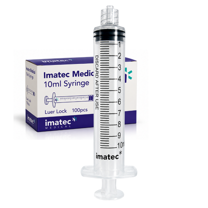 Luer Lock Syringe - 2ml, 3ml, 5ml & 10ml - Box of 100