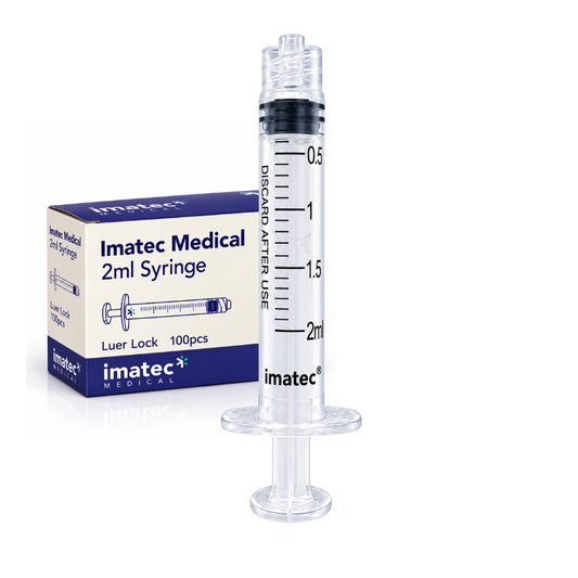 Luer Lock Syringe - 2ml, 3ml, 5ml & 10ml - Box of 100