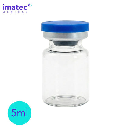 5ml Clear Glass Vials with Crimped Caps (Sterile)