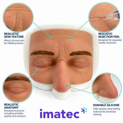Upper & Lower Face Silicone Injection Training Models by Imatec Medical