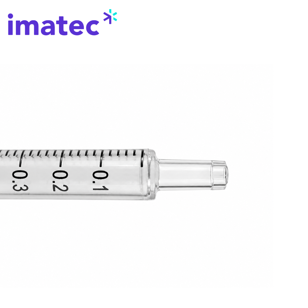 Exactec 1ml Two Part Low Dead Space Luer Slip Syringes (box of 100)