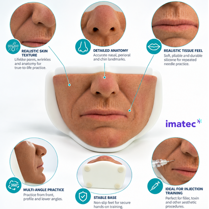Upper & Lower Face Silicone Injection Training Models by Imatec Medical