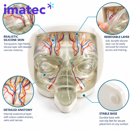 Transparent Facial Injection Training Model by Imatec Medical