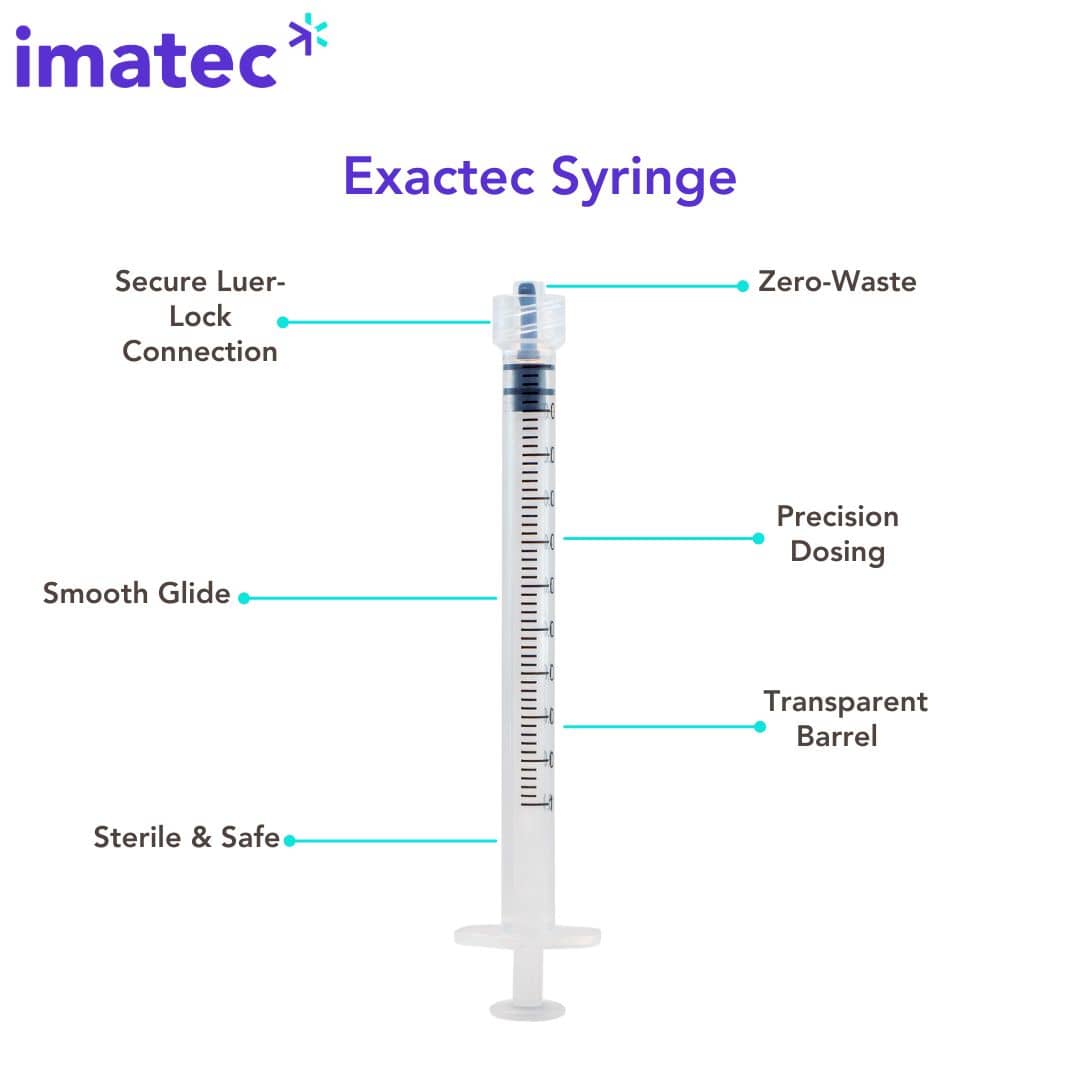 Exactec 1ml LDS Luer Lock Syringes