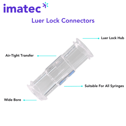 Luer Lock to Luer Lock Connectors (Wide Bore for Fat Transfer)