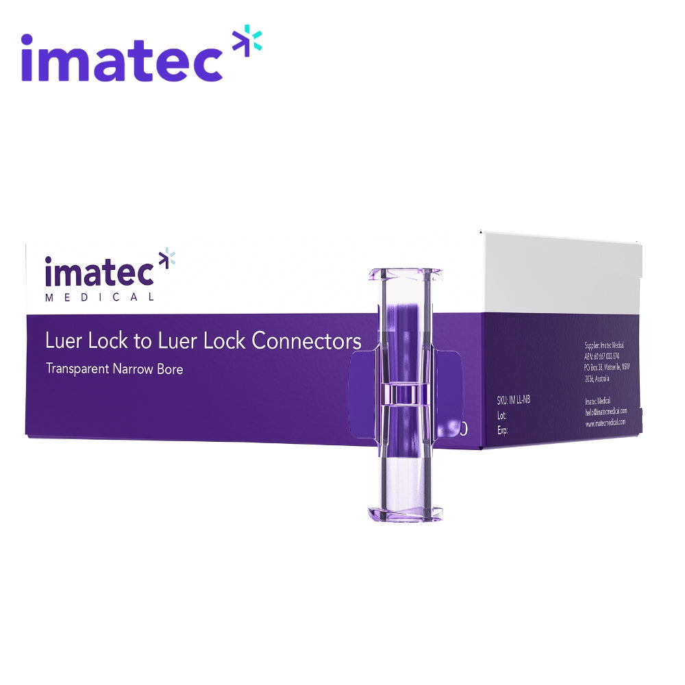 Luer Lock to Luer Lock Connectors (Narrow Bore) - Boxes of 50 – Imatec ...